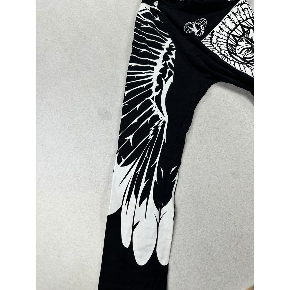Hustle Gang Mens 2X Black Long Sleeve Graphic Tee Trap Legends Wing Print Shirt - Picture 3 of 8